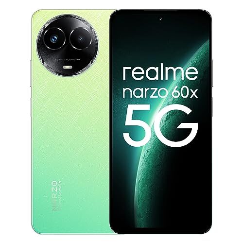 Realme Narzo 60X 5G Stellar Green, 4GB, 128GB Storage